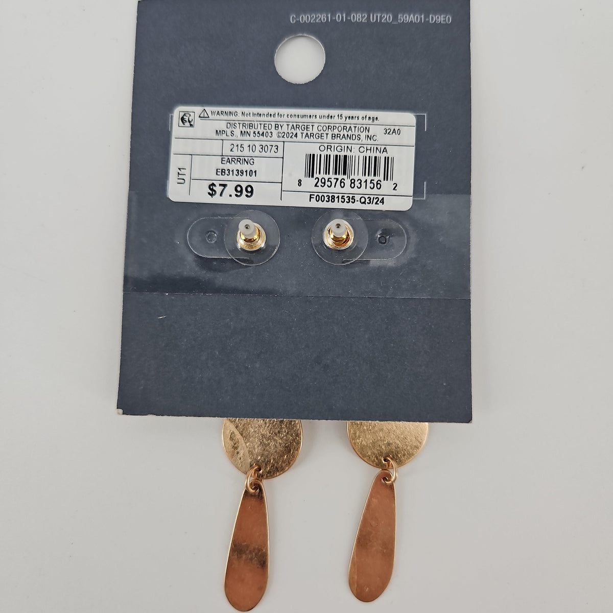 Universal Thread Layered Geometric Dangle Earrings, Nickel Free
