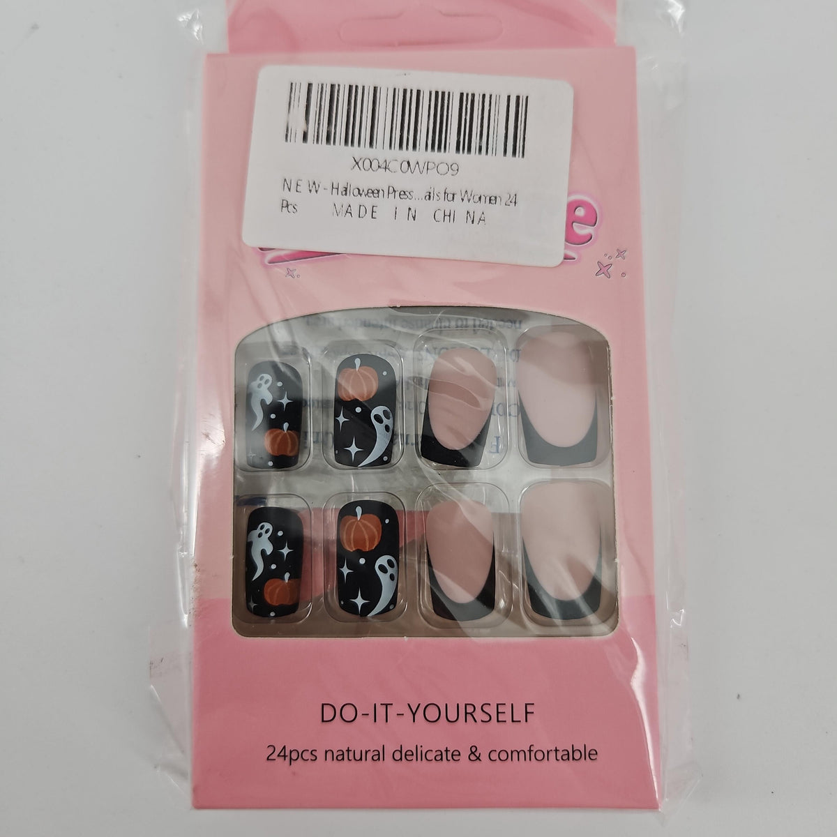 Halloween Press-On Nails, 24 Pieces, 12 Sizes