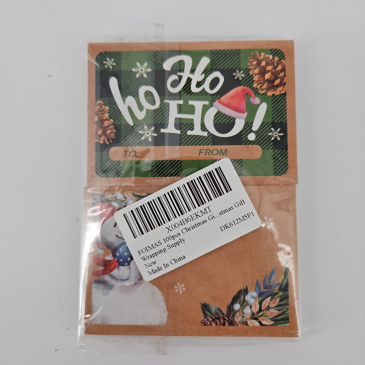 FOIMAS 100-Piece Christmas Gift Sticker Labels