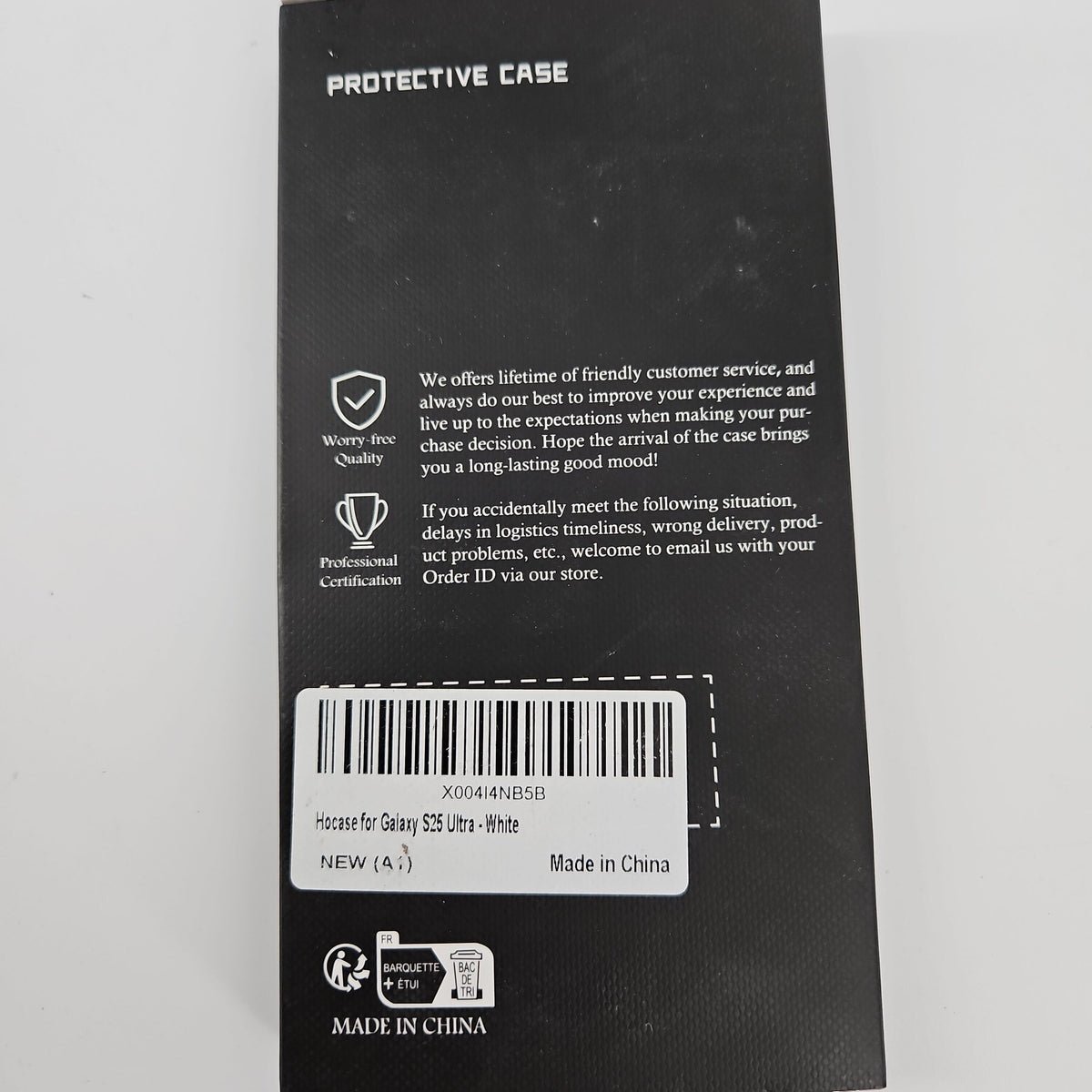 [Like New] Hocase Galaxy S25 Ultra White Protective Case with Ring Stand