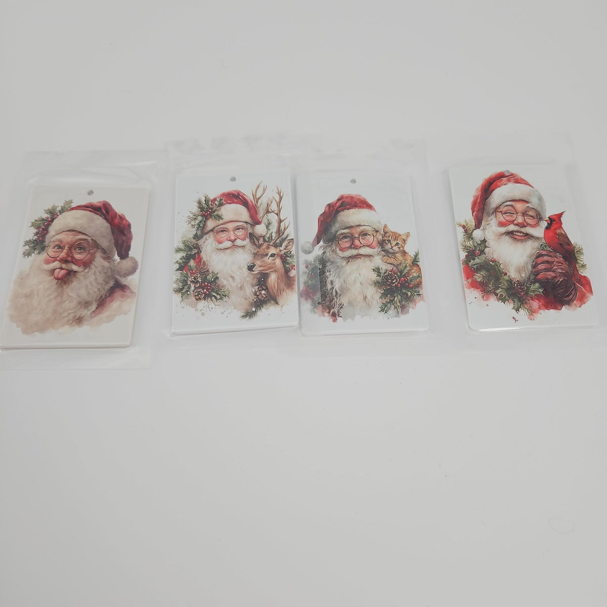 KBRCT Santa Claus Hanging Paper Air Fresheners, 4 Pieces