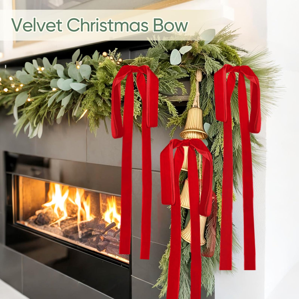 Artmag Velvet Christmas Bows for Decoration