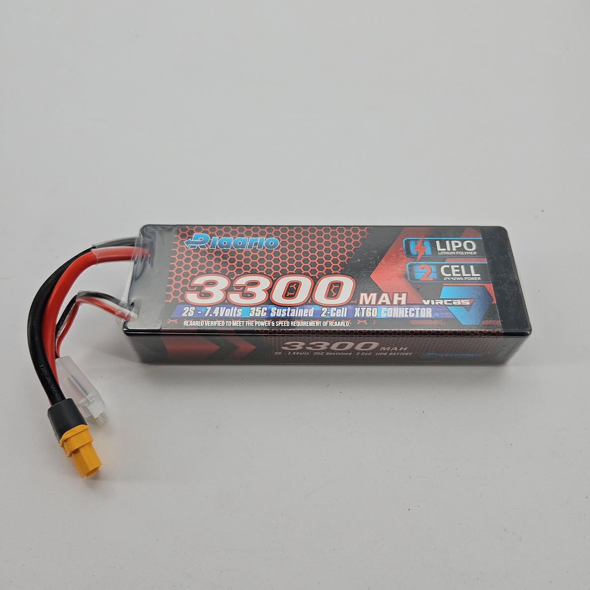 Rlaarlo HPY8041121 3300mAh 2S LiPo Battery, XT60, Black/Red