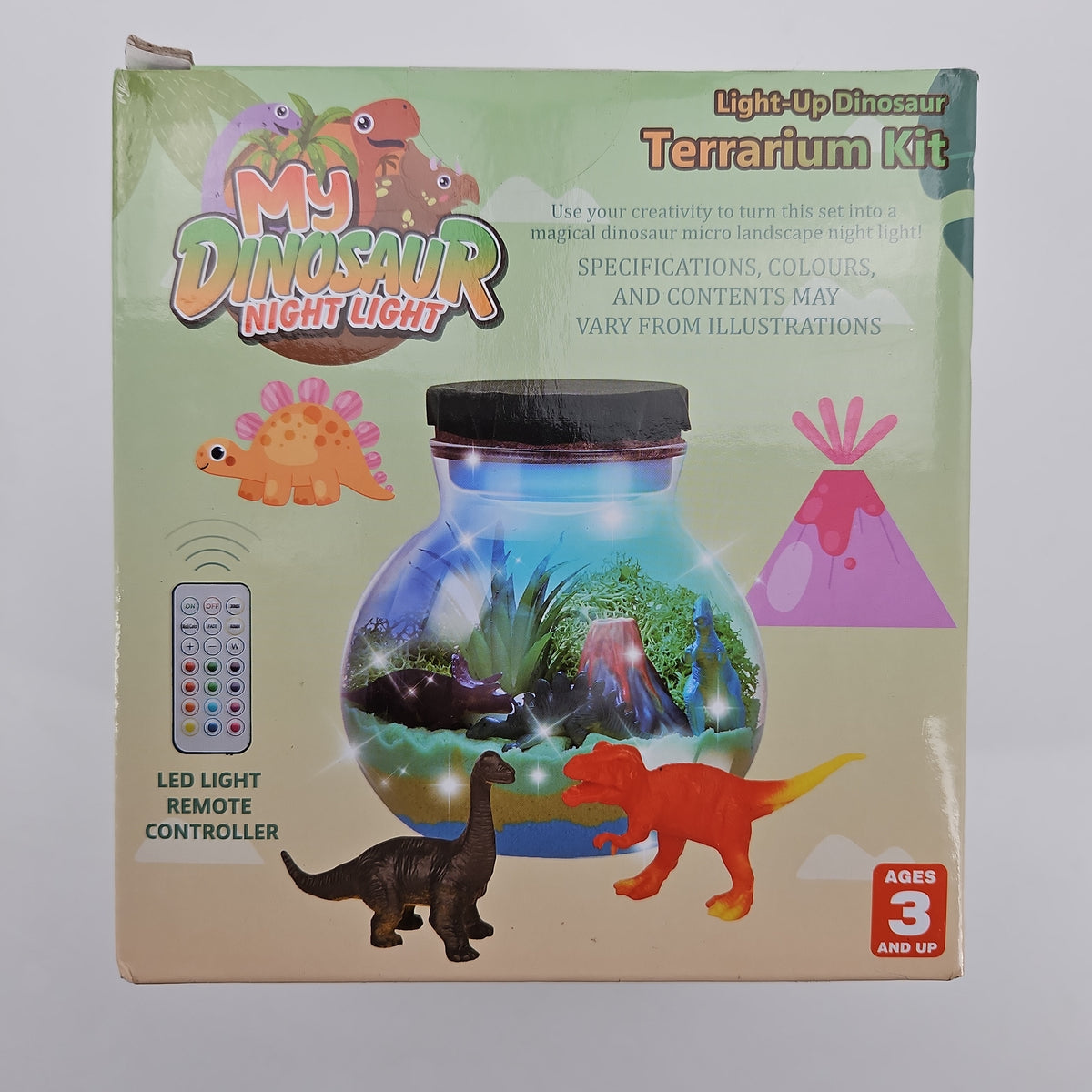 Winnrok Light-Up Dinosaur Terrarium Kit Model 6688