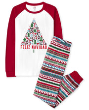 The Children's Place Feliz Navidad Christmas Pajama Set, Adult XS
