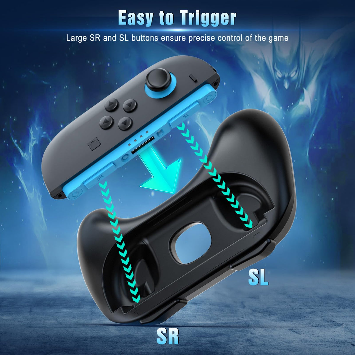 TiMOVO Nintendo Switch 2 Joy-Con Controller Grips, Black, 2-Pack