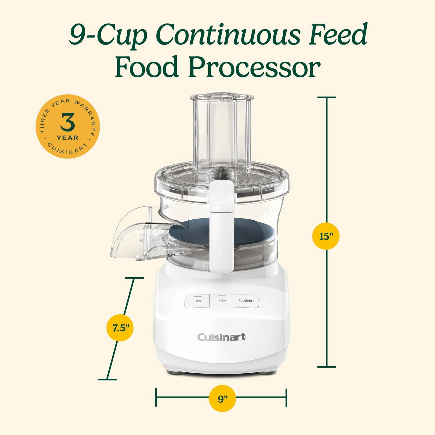 [Very_good] Used -  Cuisinart 9-Cup Continuous Feed Food Processor with F..