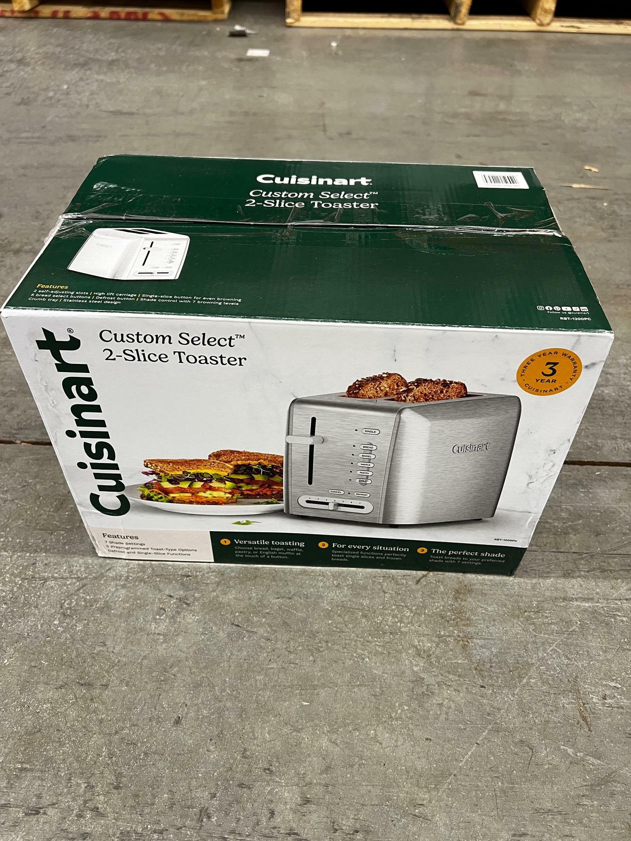 [Like_new] Cuisinart 2-Slice Custom Select Metal Toaster RBT-1200PC