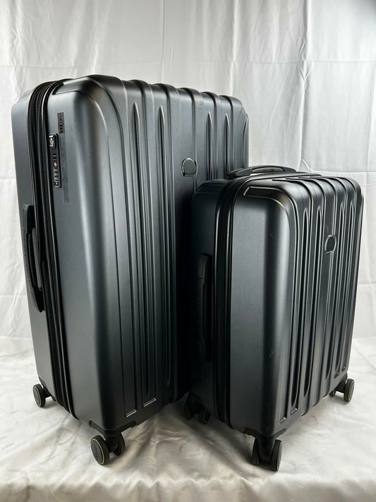 [Good] Delsey Paris Accelerate 2-Piece 30" & 22" CarryOn Hardside Luggage Set Dark Gray