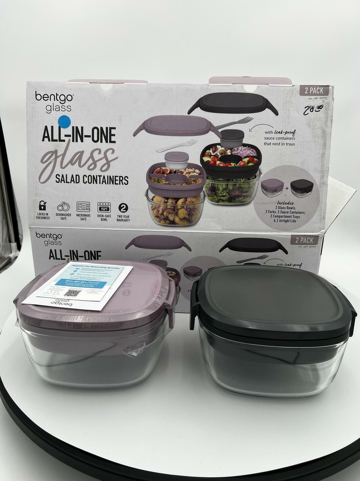 [Like_new] Bentgo Glass Salad Container, 2-pack