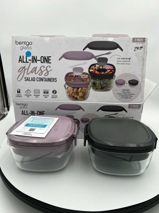[Like_new] Bentgo Glass Salad Container, 2-pack