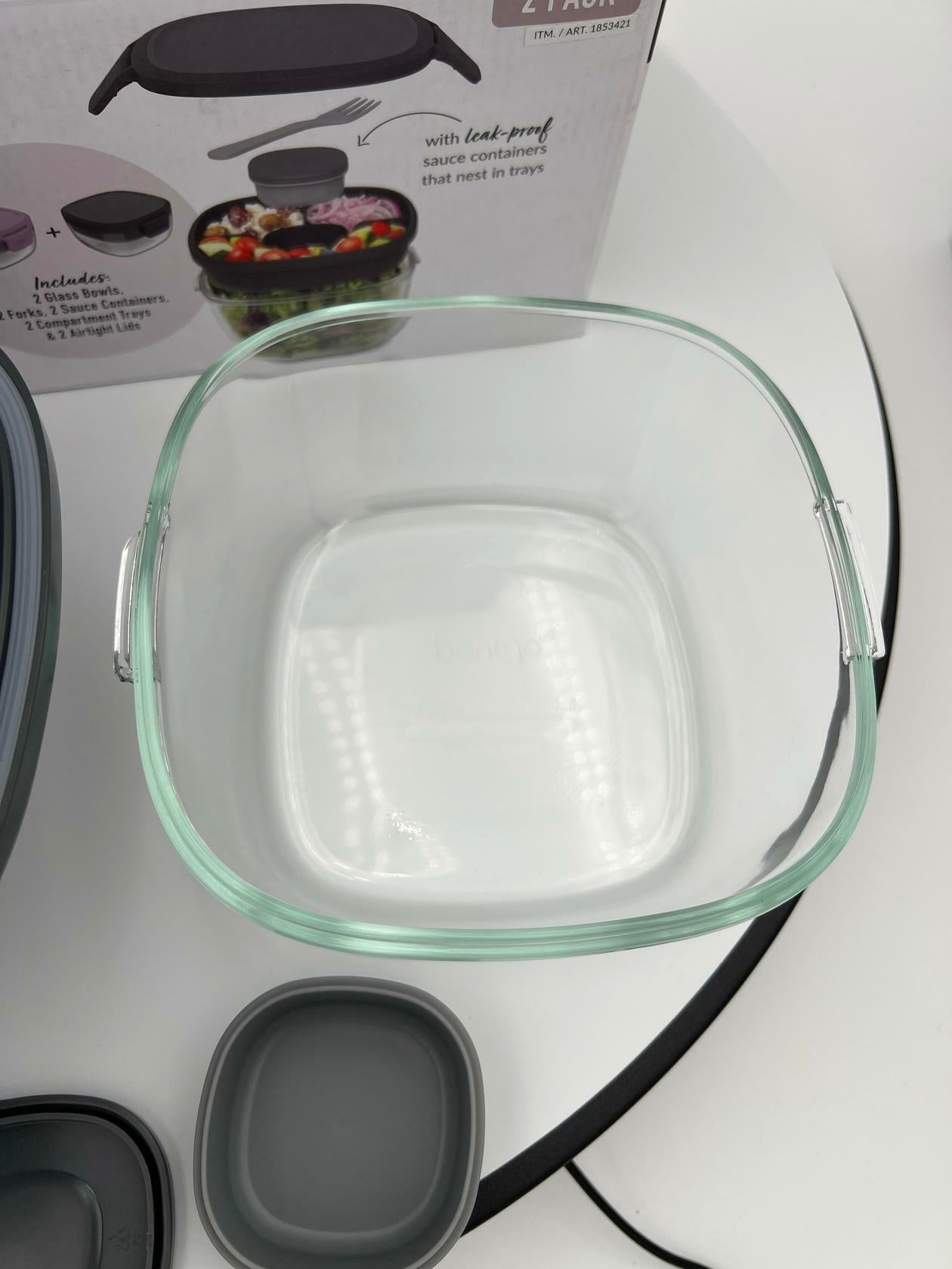 [Like_new] Bentgo Glass Salad Container, 2-pack