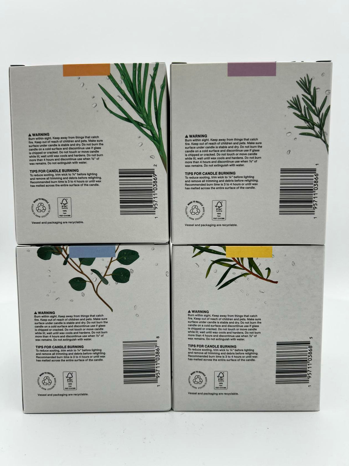 Sprig by Kohler Aromatherapy Candle - 4 Pack (Shield, Breathe, Recharge, Sleep)