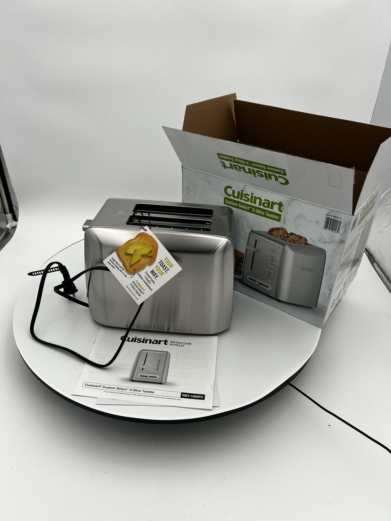 [Like_new] Cuisinart 2-Slice Custom Select Metal Toaster RBT-1200PC