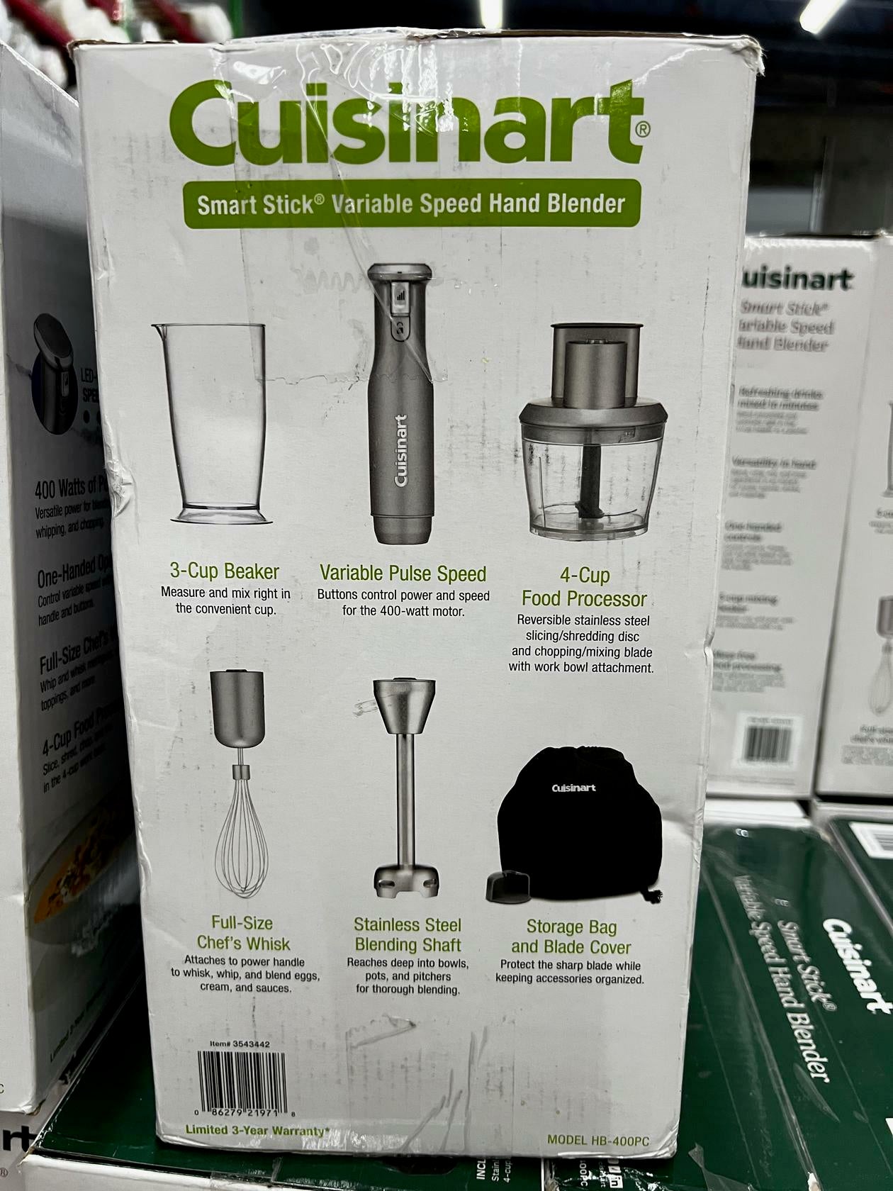 [Like_new] Cuisinart HB-400PC Smart Stick Variable Speed Hand Blender