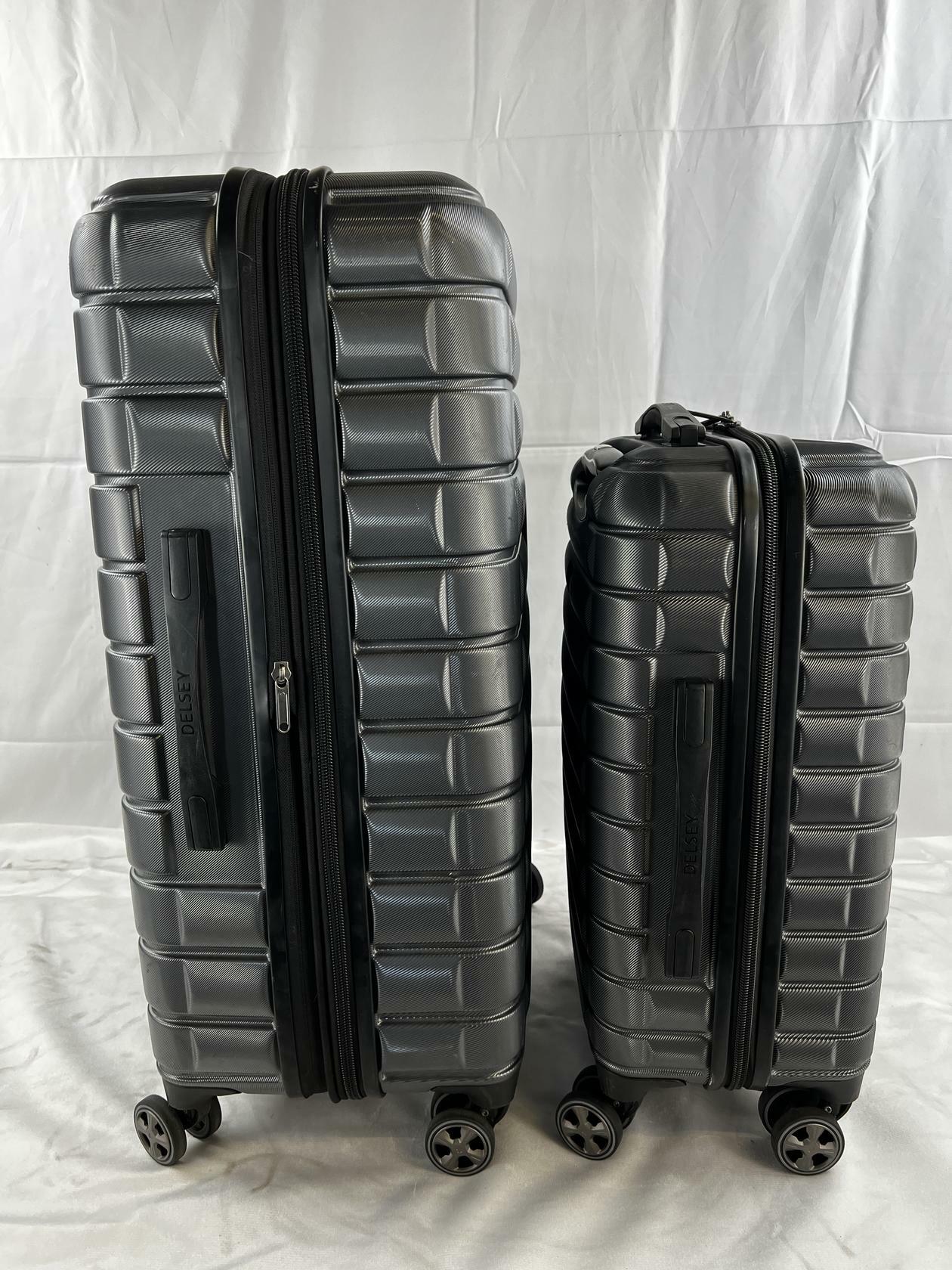 [Very_good] Delsey Paris 2-Piece Hardside Spinner Luggage Set Graphite/Black