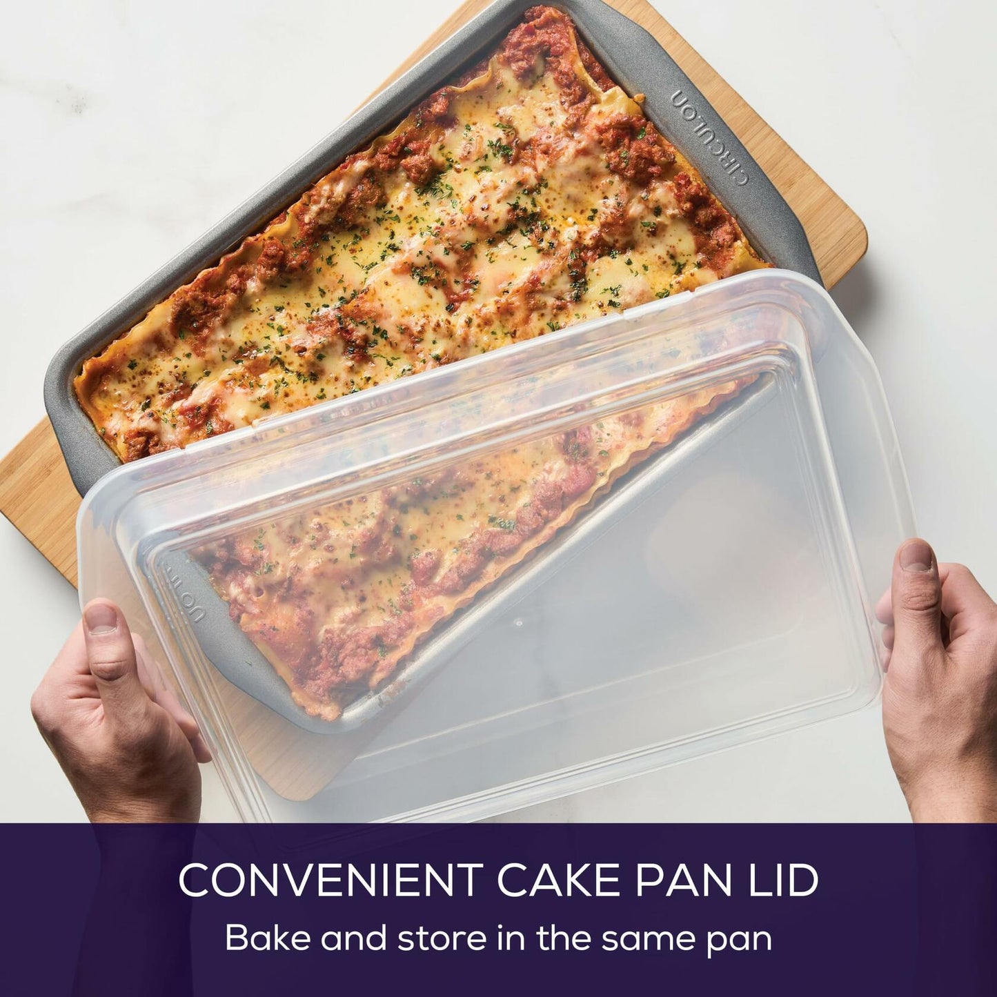 [Like_new] Circulon Nonstick Heavy Gauge Steel Bakeware Set with Rolled Pan Edges Loaf Pan,