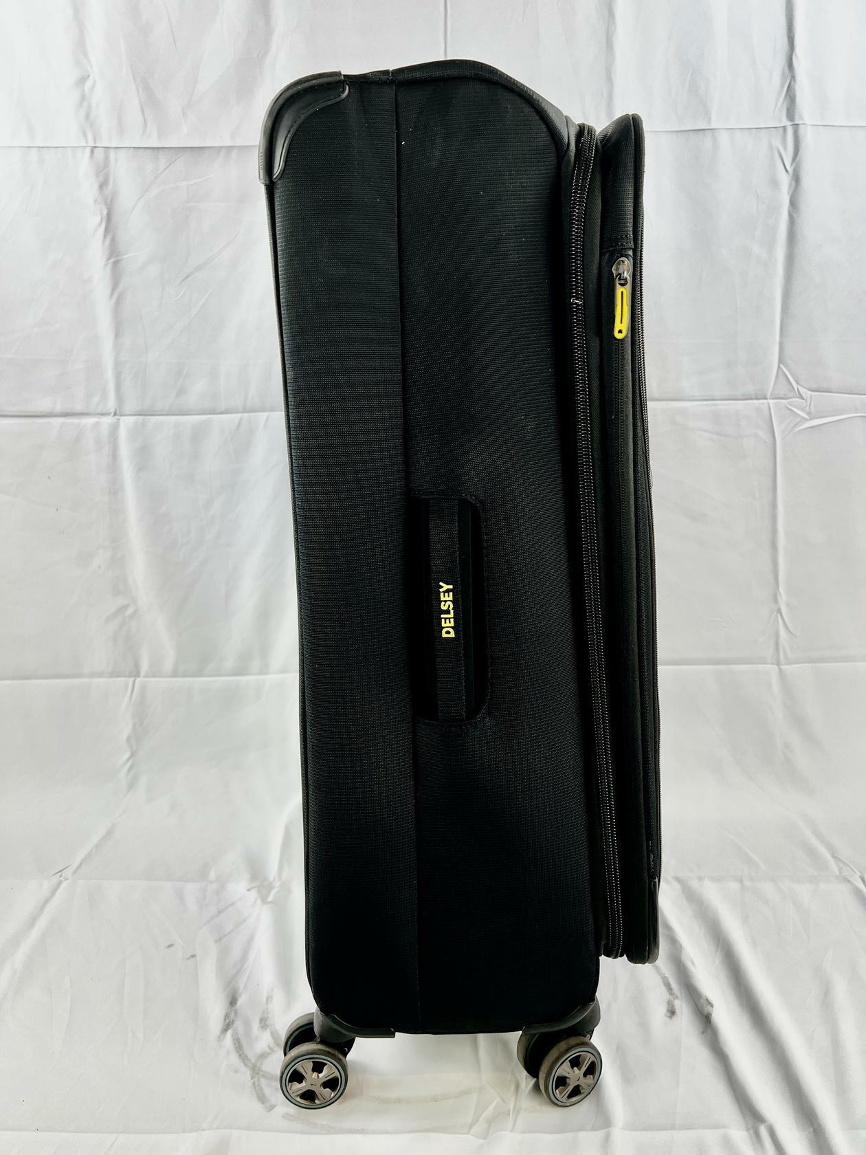 DELSEY Paris Softside Expandable Luggage with Spinner Wheels, Black. Large and - Very Good