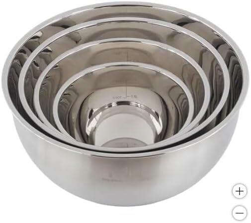 [Like_new] MIU Stainless Steel Mixing Bowls with Graters, Set of 4