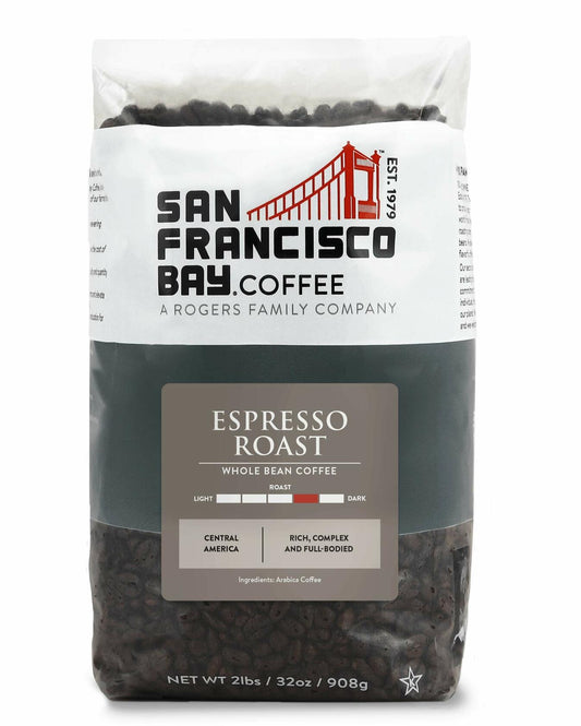 BB07/25 San Francisco Bay Coffee Medium-Dark Roast Whole Bean 2lb