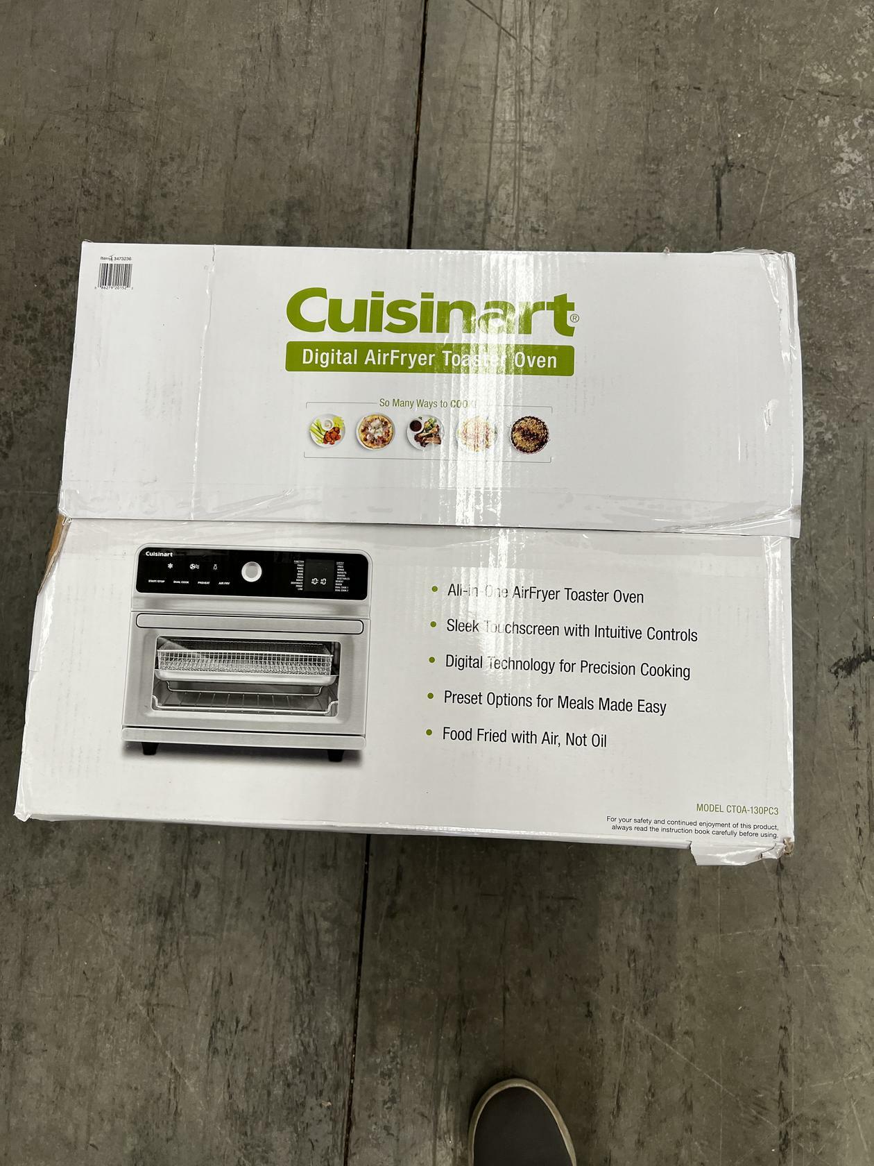 [Like_new] Cuisinart CTOA-130PC3 Digital Model Airfryer Toaster Oven - Silver