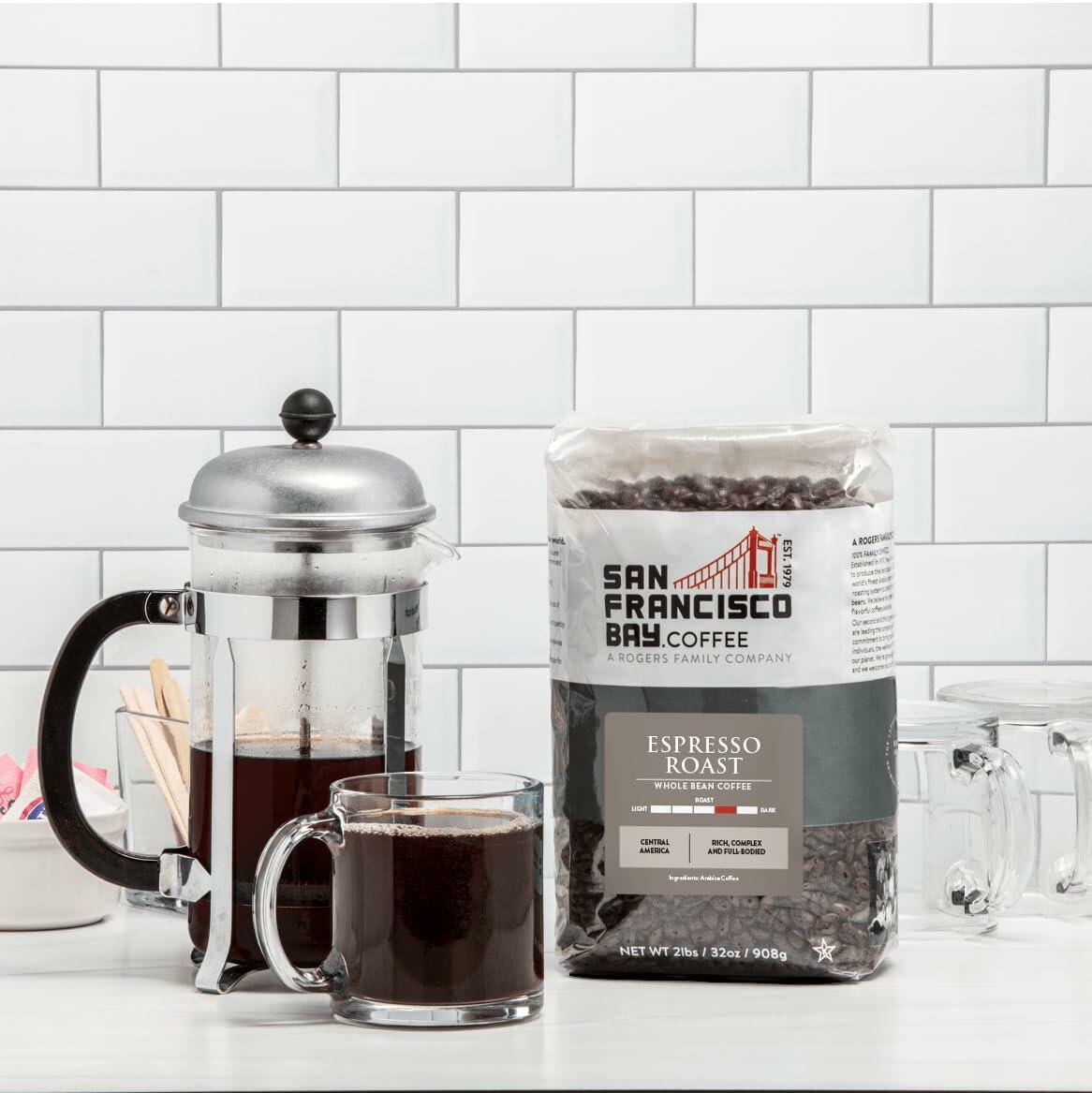 BB07/25 San Francisco Bay Coffee Medium-Dark Roast Whole Bean 2lb