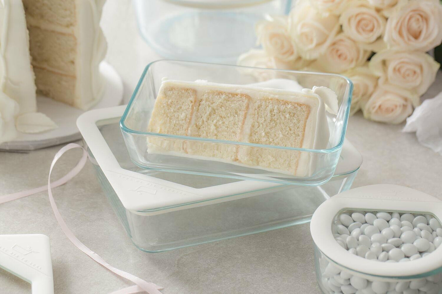 [Like New] Pyrex 071160096400 10 Piece Ultimate Food Storage Set, White/Clear