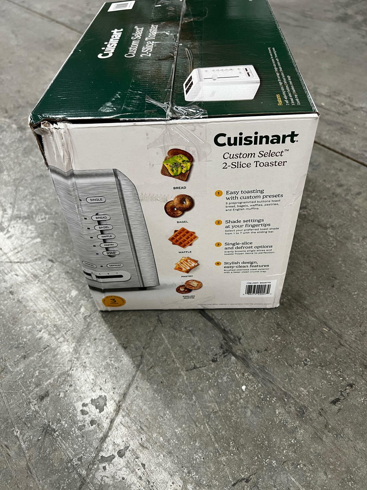 [Like_new] Cuisinart 2-Slice Custom Select Metal Toaster RBT-1200PC