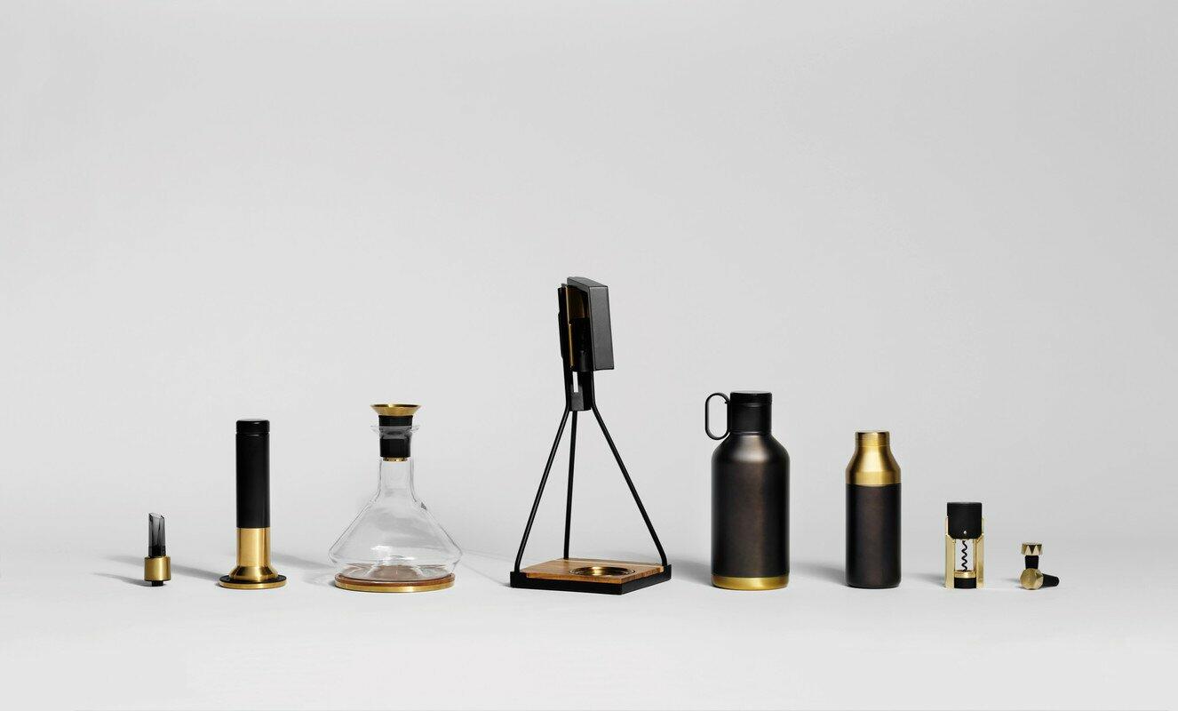 [Like_new] RBT Decanter with Wood Coaster and Micro-Perforated Aerator,Clear