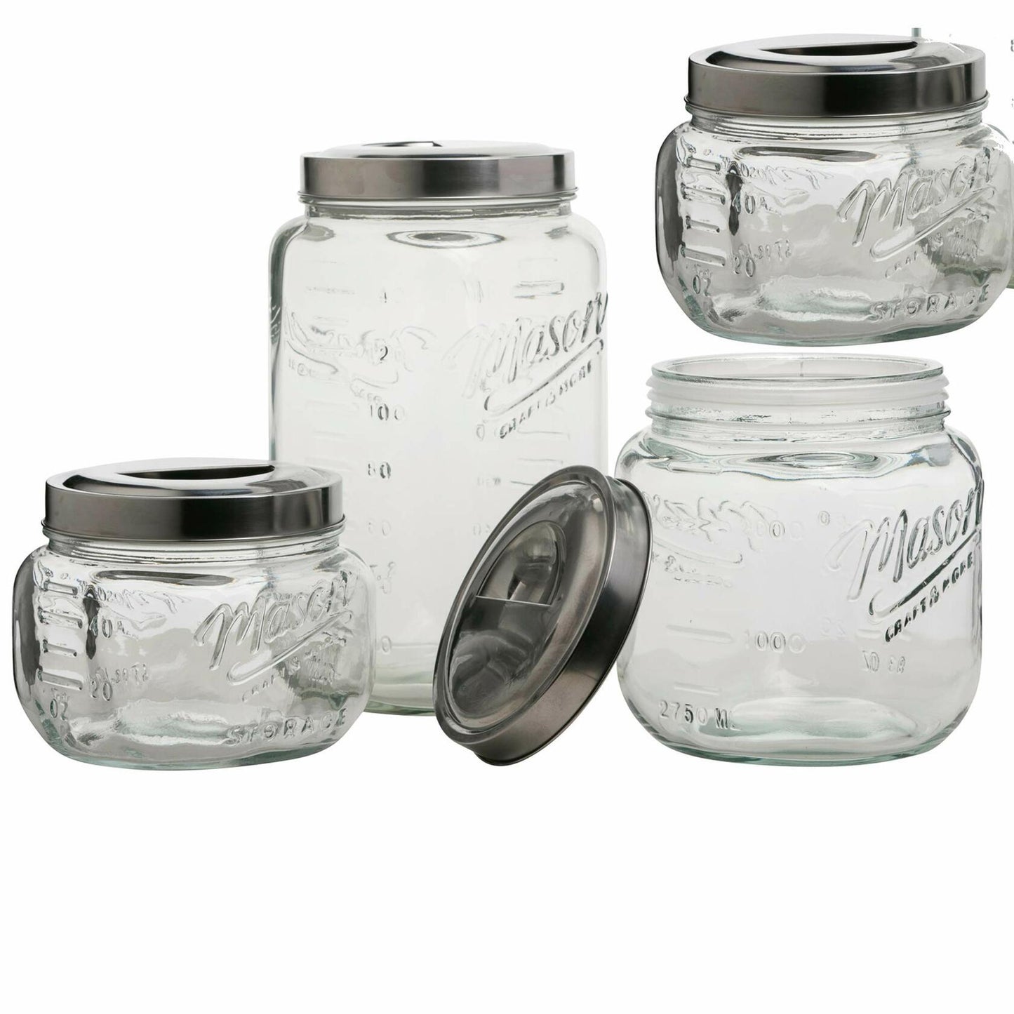 [Like_new] Mason 4-Piece Glass Canister Set