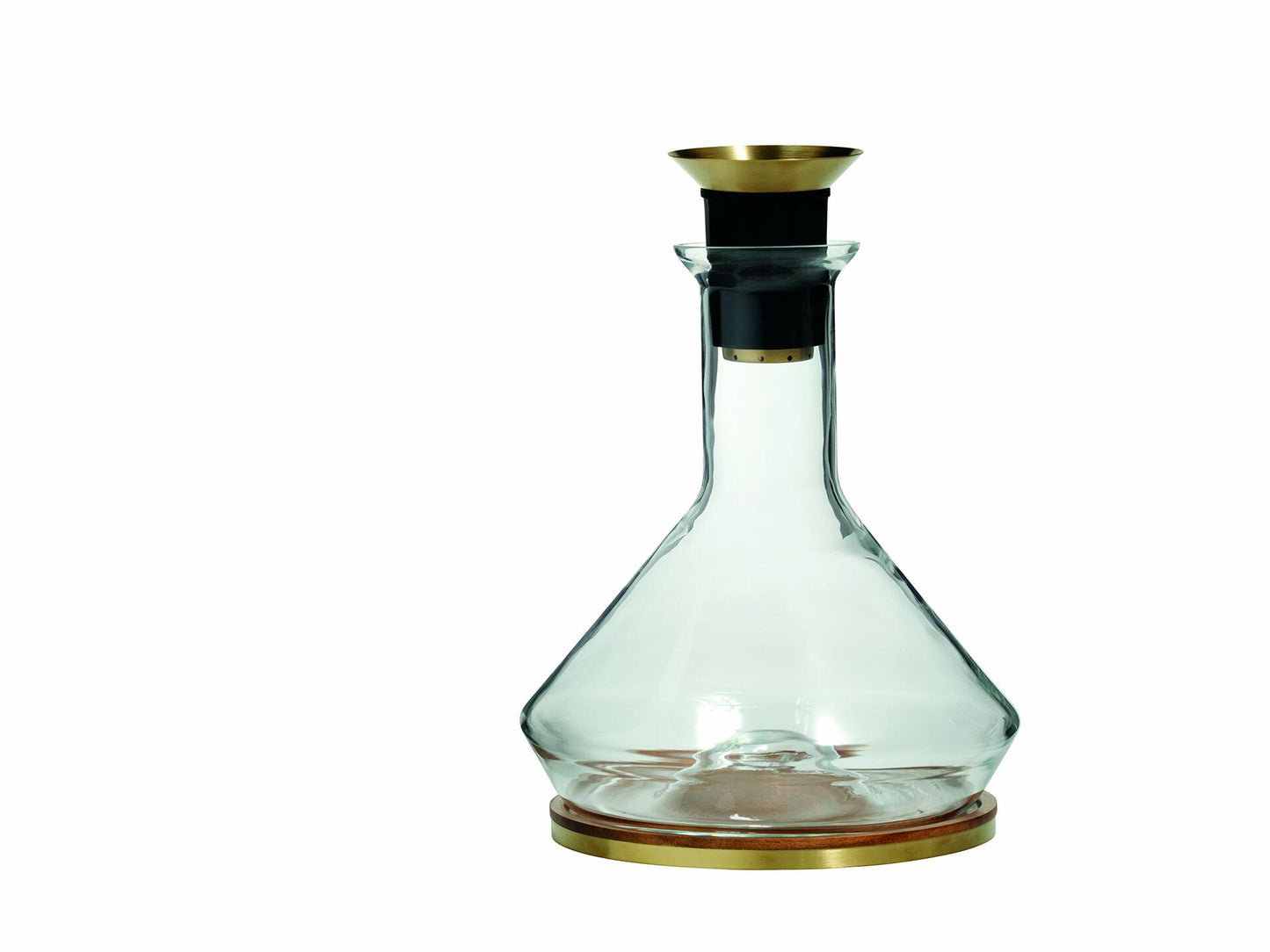 [Like_new] RBT Decanter with Wood Coaster and Micro-Perforated Aerator,Clear