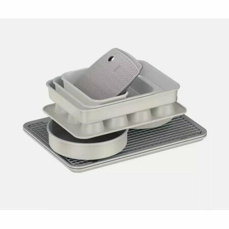 [Like_new] Tramontina 11-piece Non-Stick Ceramic Bakeware Set (9+2 Piece) Gray