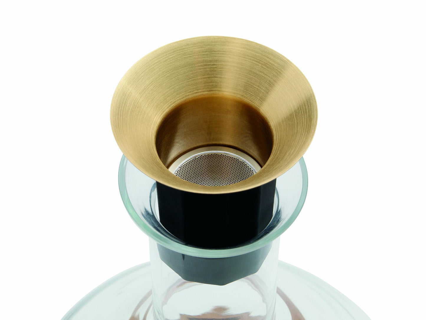 [Like_new] RBT Decanter with Wood Coaster and Micro-Perforated Aerator,Clear