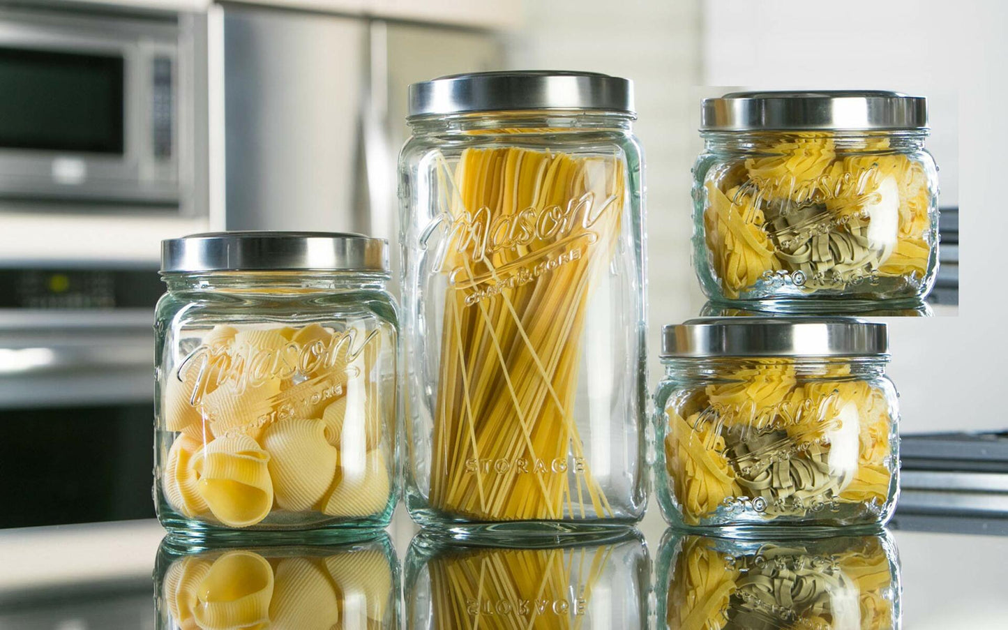 [Like_new] Mason 4-Piece Glass Canister Set