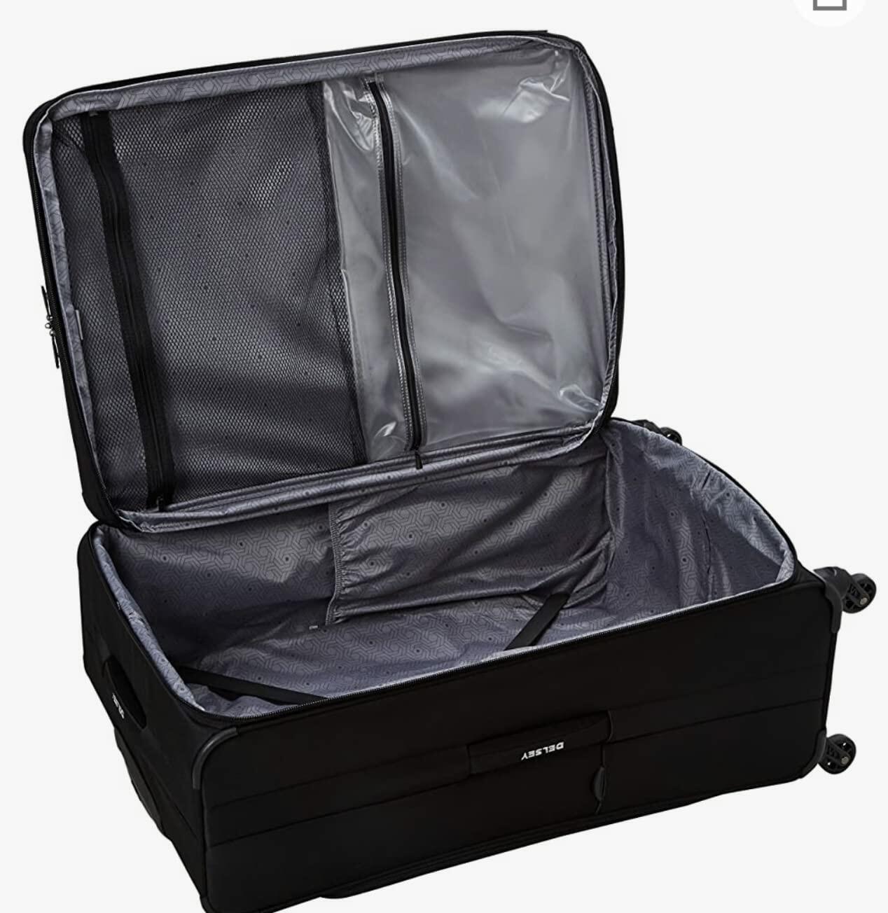 DELSEY Paris Softside Expandable Luggage with Spinner Wheels, Black. Large and - Very Good