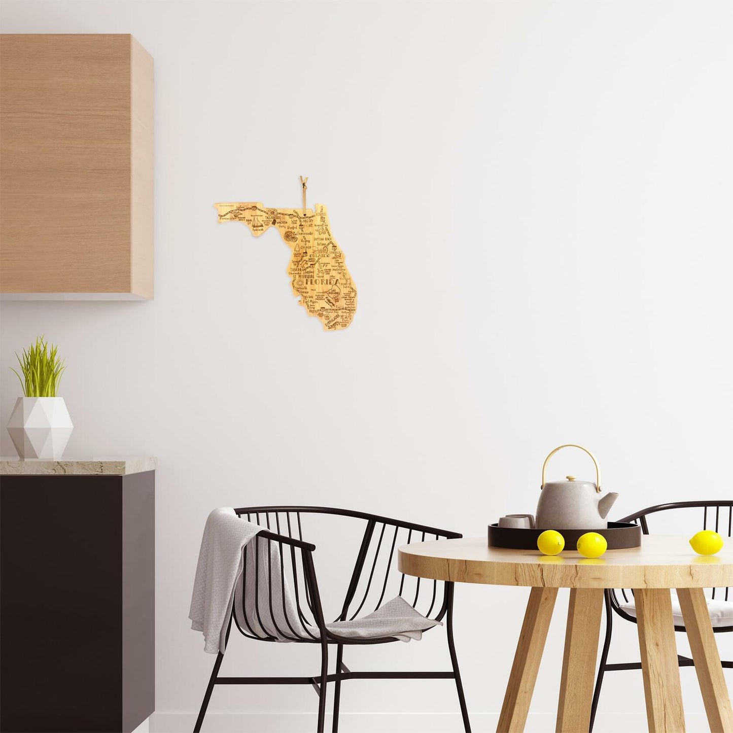 [Like_new] Totally Bamboo Destination Florida State Shaped Serving and Cutting Board