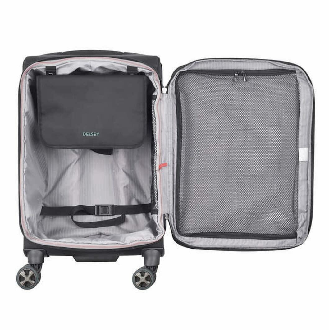 DELSEY Paris Softside Expandable Luggage with Spinner Wheels, Black. Large and - Very Good