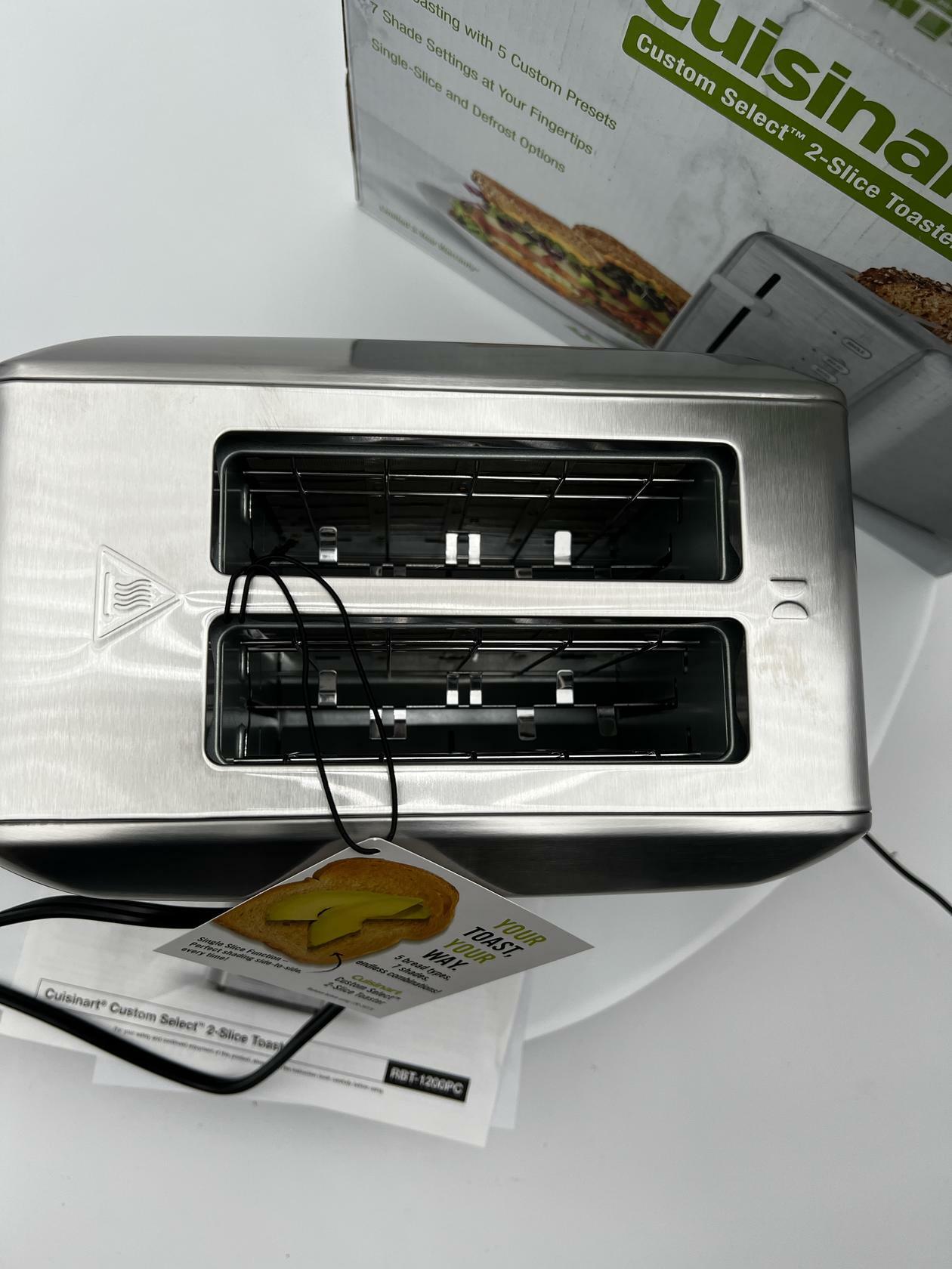 [Like_new] Cuisinart 2-Slice Custom Select Metal Toaster RBT-1200PC