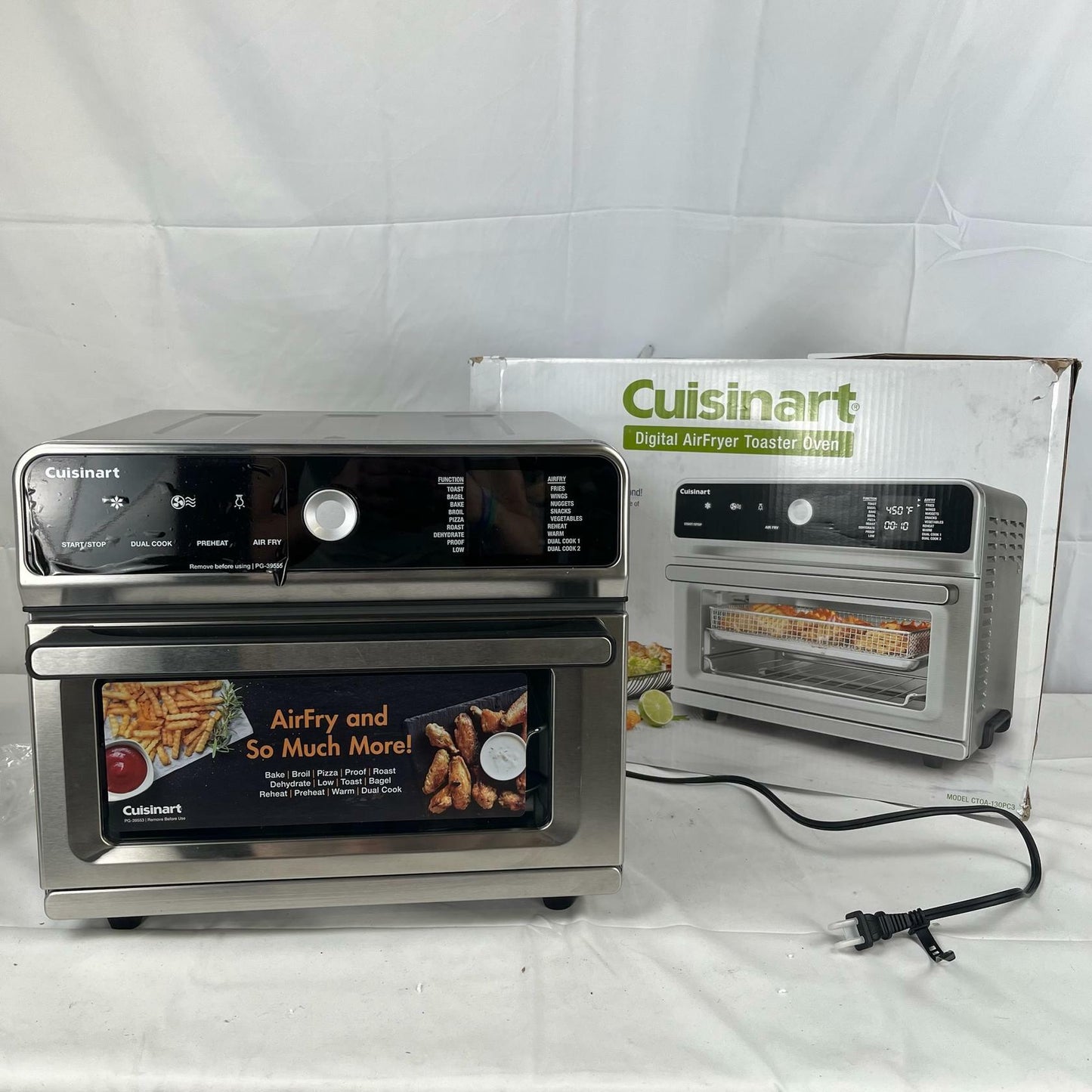 [Like_new] Cuisinart CTOA-130PC3 Digital Model Airfryer Toaster Oven - Silver