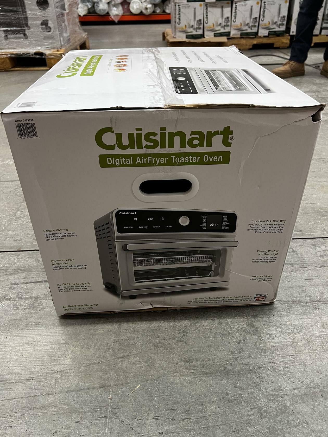 [Like_new] Cuisinart CTOA-130PC3 Digital Model Airfryer Toaster Oven - Silver