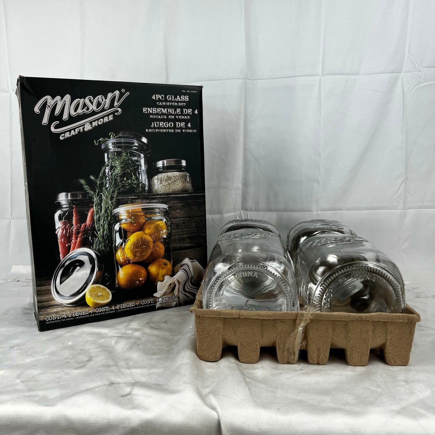 [Like_new] Mason 4-Piece Glass Canister Set