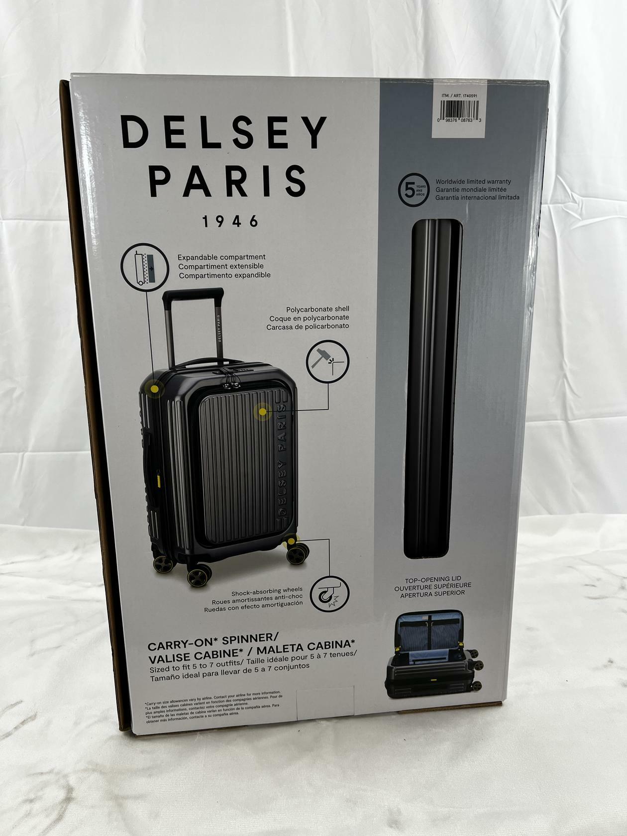 [Like_new] Delsey 22" Front Lid Carry-On Hardside Spinner