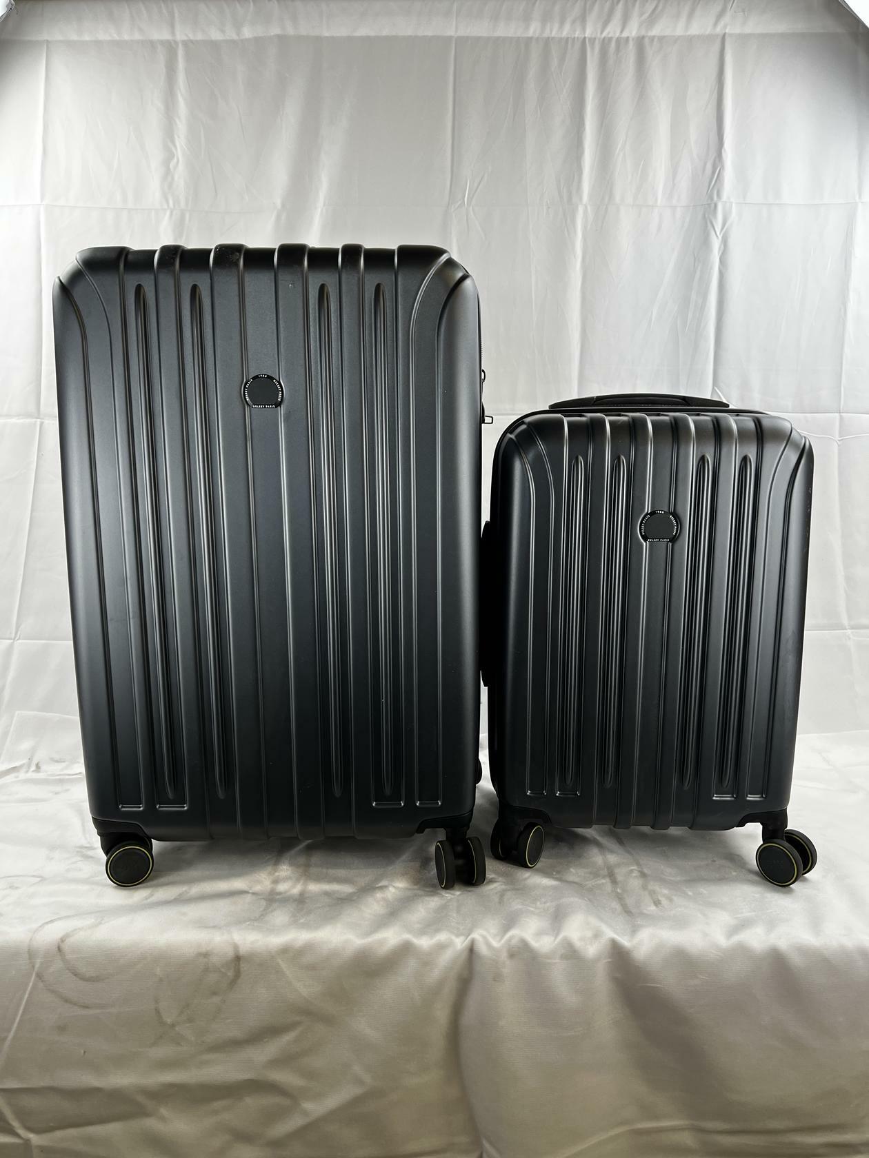 [Good] Delsey Paris Accelerate 2-Piece 30" & 22" CarryOn Hardside Luggage Set Dark Gray