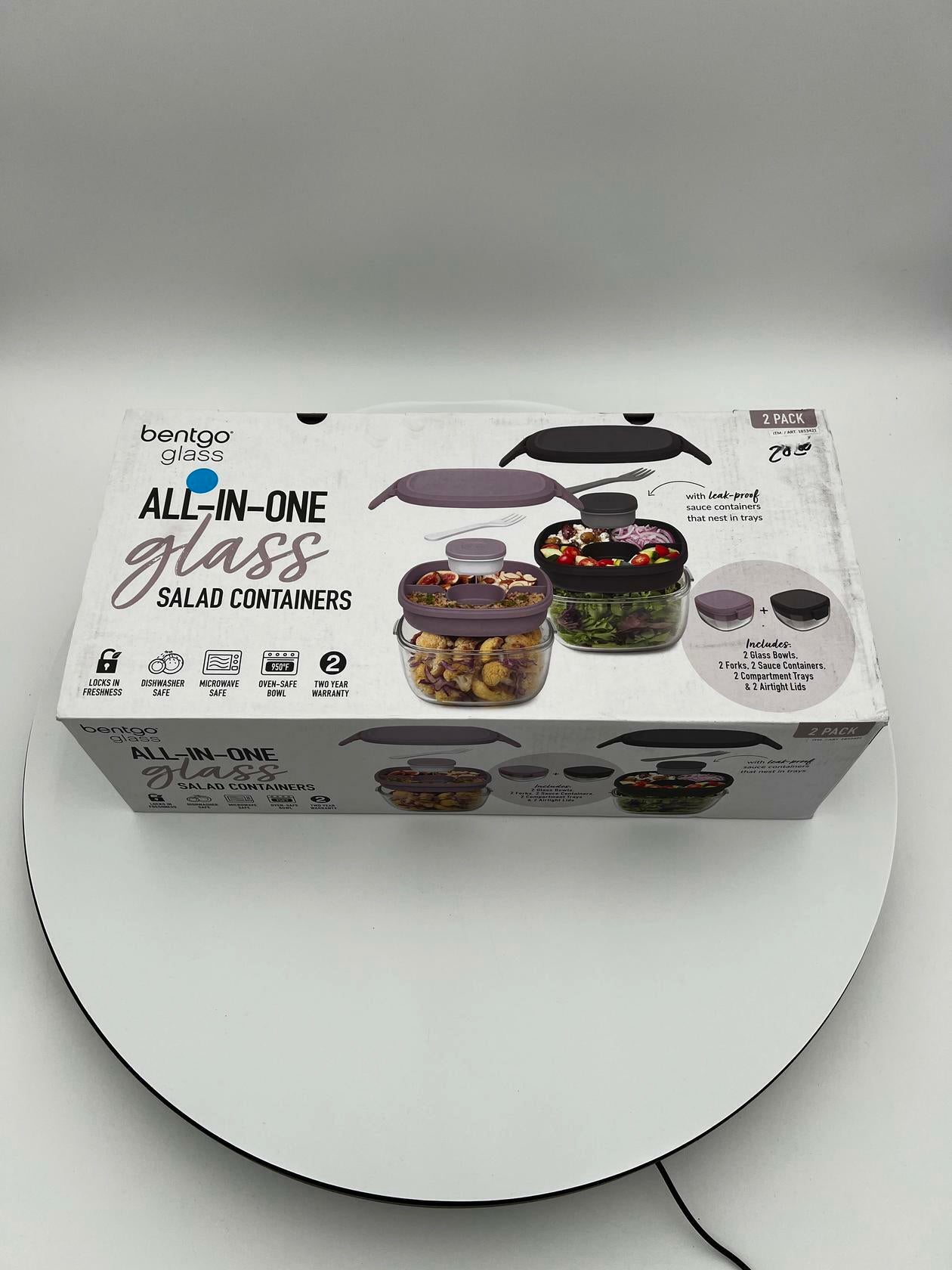 [Like_new] Bentgo Glass Salad Container, 2-pack