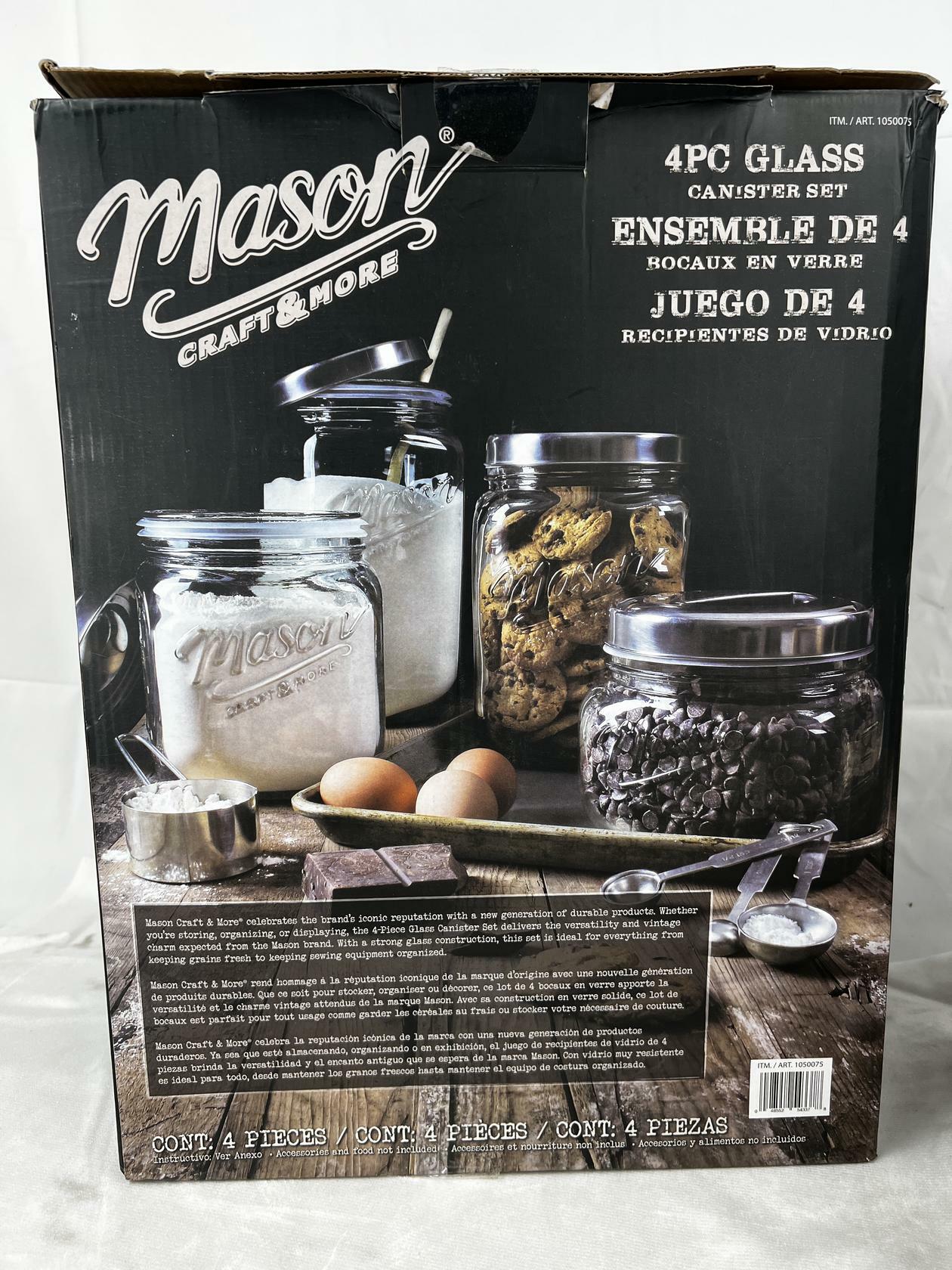 [Like_new] Mason 4-Piece Glass Canister Set