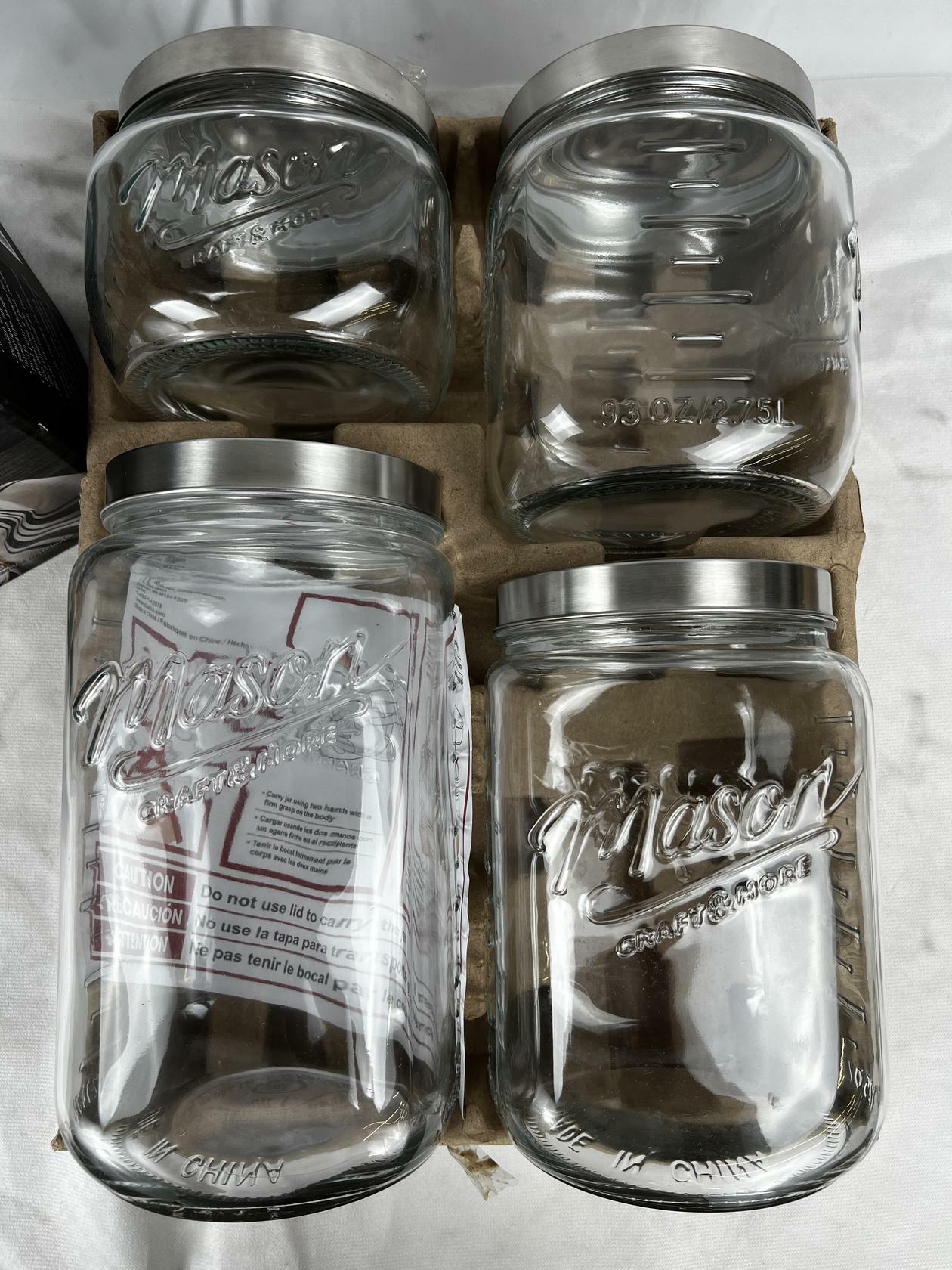 [Like_new] Mason 4-Piece Glass Canister Set