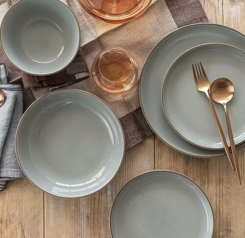 [Like_new] over&back Options 16-piece Dinnerware Set - Blue
