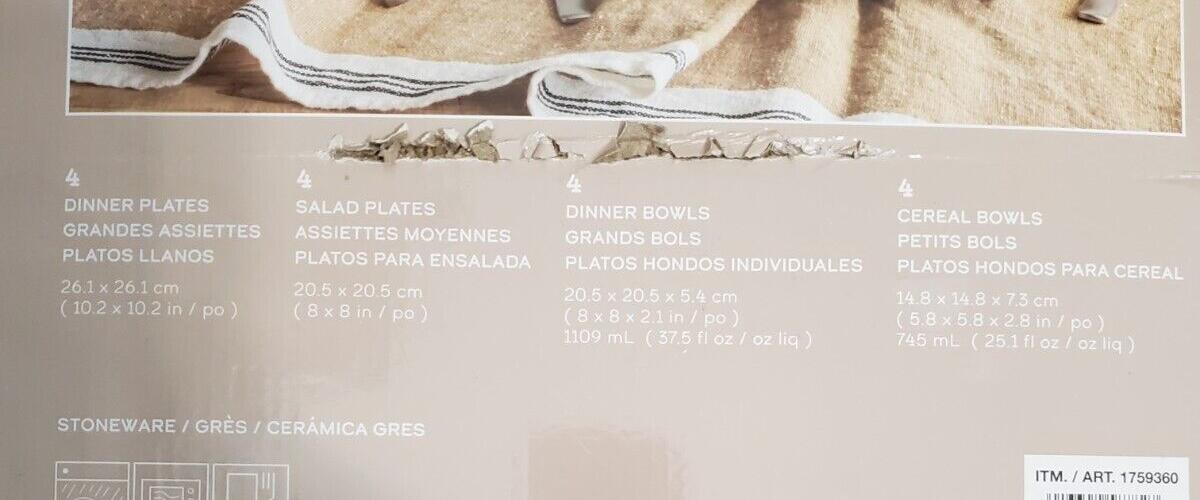 [Like_new] over&back Options 16-piece Dinnerware Set - Linen