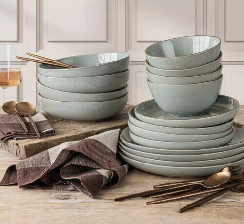 [Like_new] over&back Options 16-piece Dinnerware Set - Blue