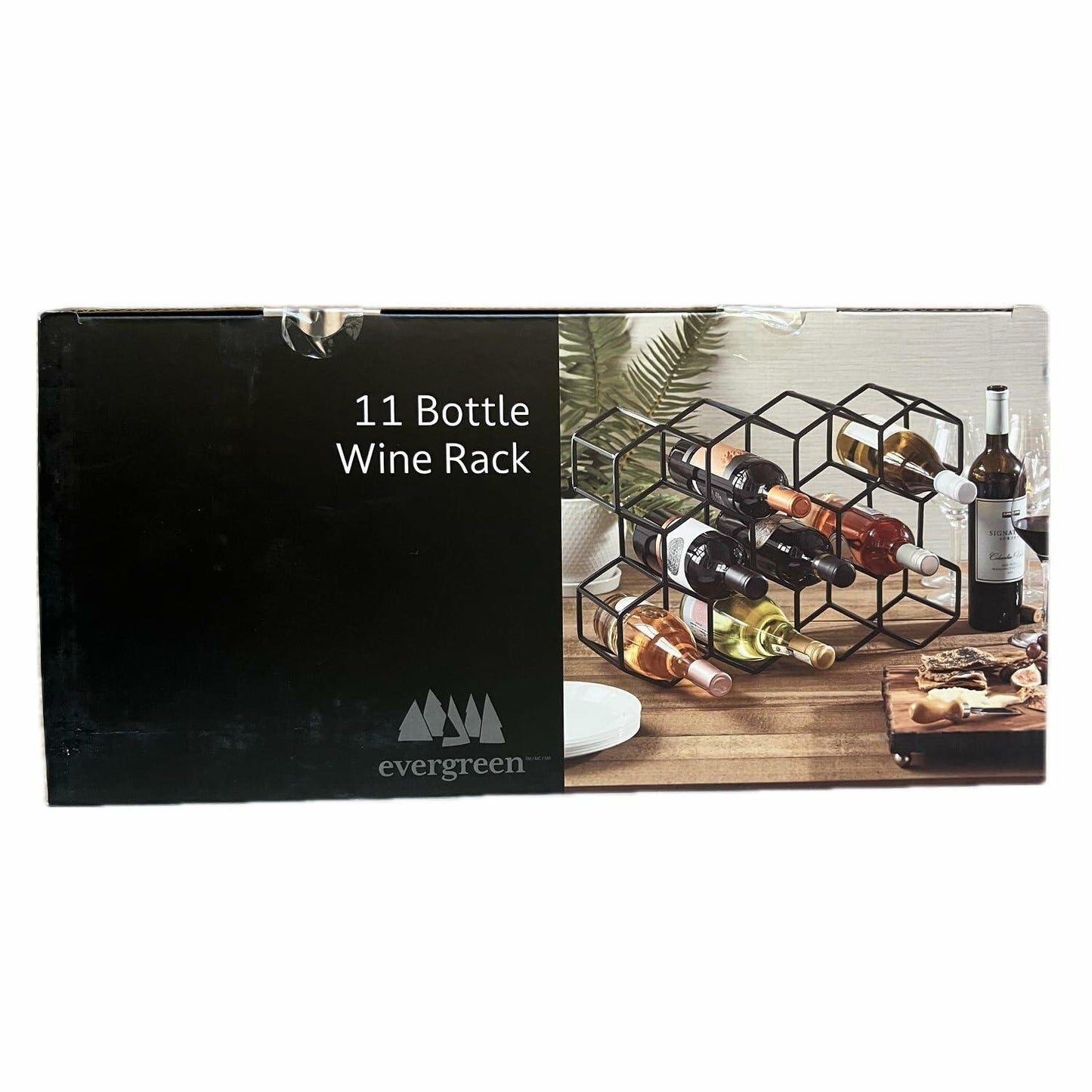 [Like_new] Evergreen Wine Rack, 11 Bottle Capacity, Black